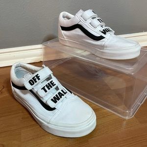 White Velcro Vans